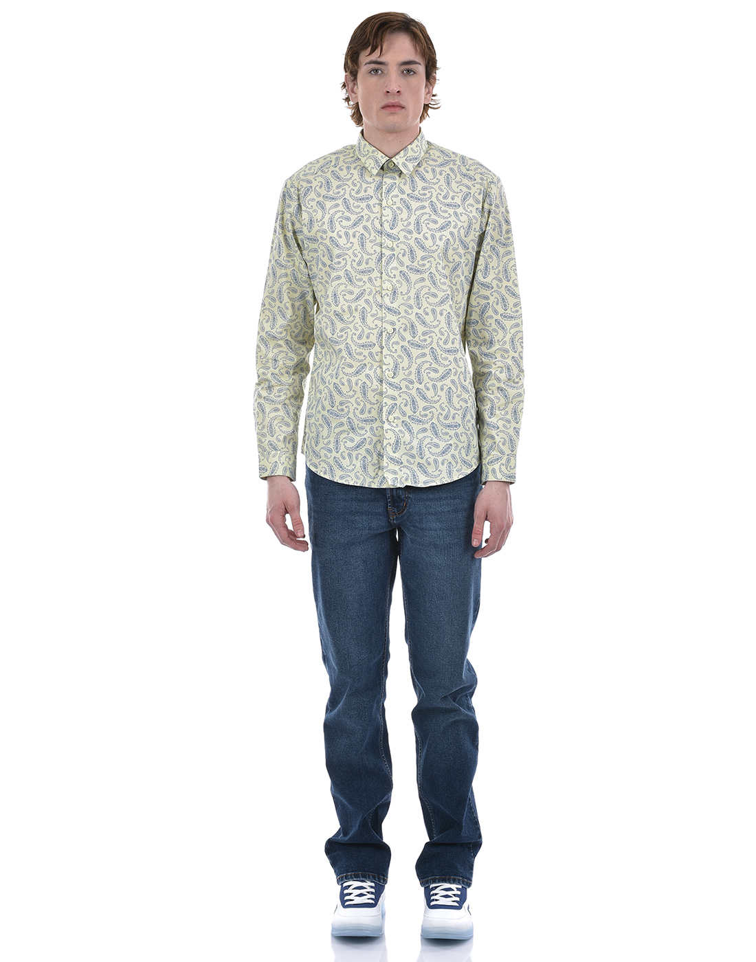 Numero Uno Men Paisley Cream Shirt